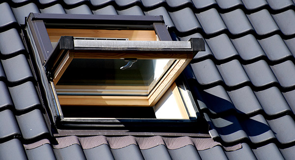 Dach mit Schwingfenster